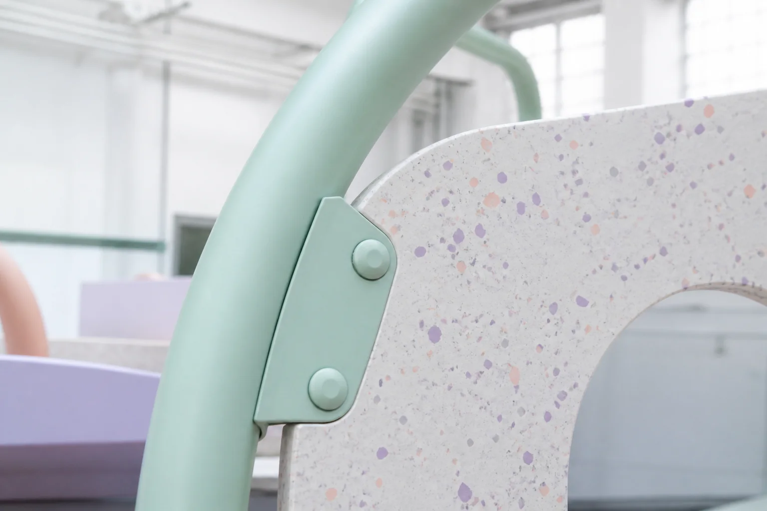 A pastel component in the studio